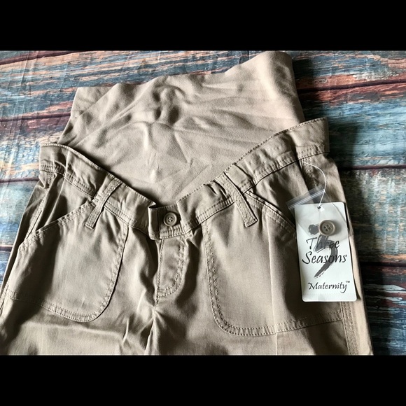 Three Seasons Small khaki maternity Pants - Picture 5 of 8